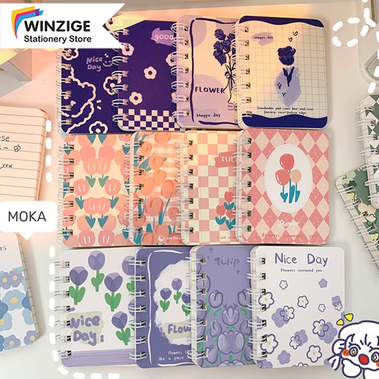 Winzige Set 4Pcs Mini Ring Notebook Book A7 Cute Spiral Notebook ...