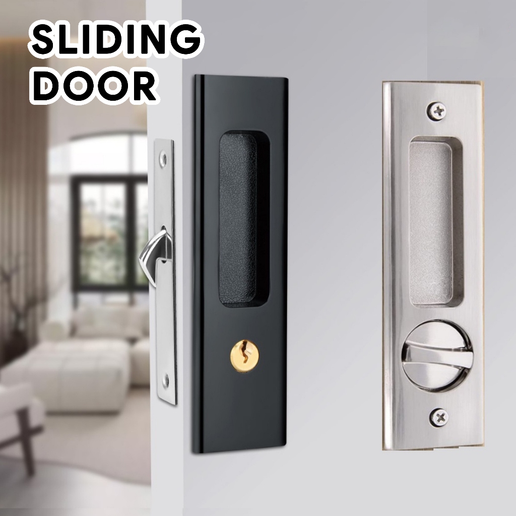 Sliding Door Handle Sliding Door Lock Set Invisible Sliding Door Lock ...