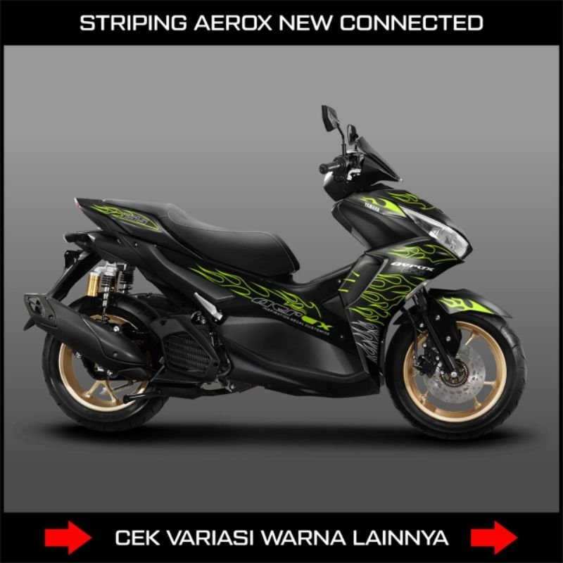 Sticker Yamaha Aerox 155 New 2020-2024 Grapis Api 01/Striping Motor ...