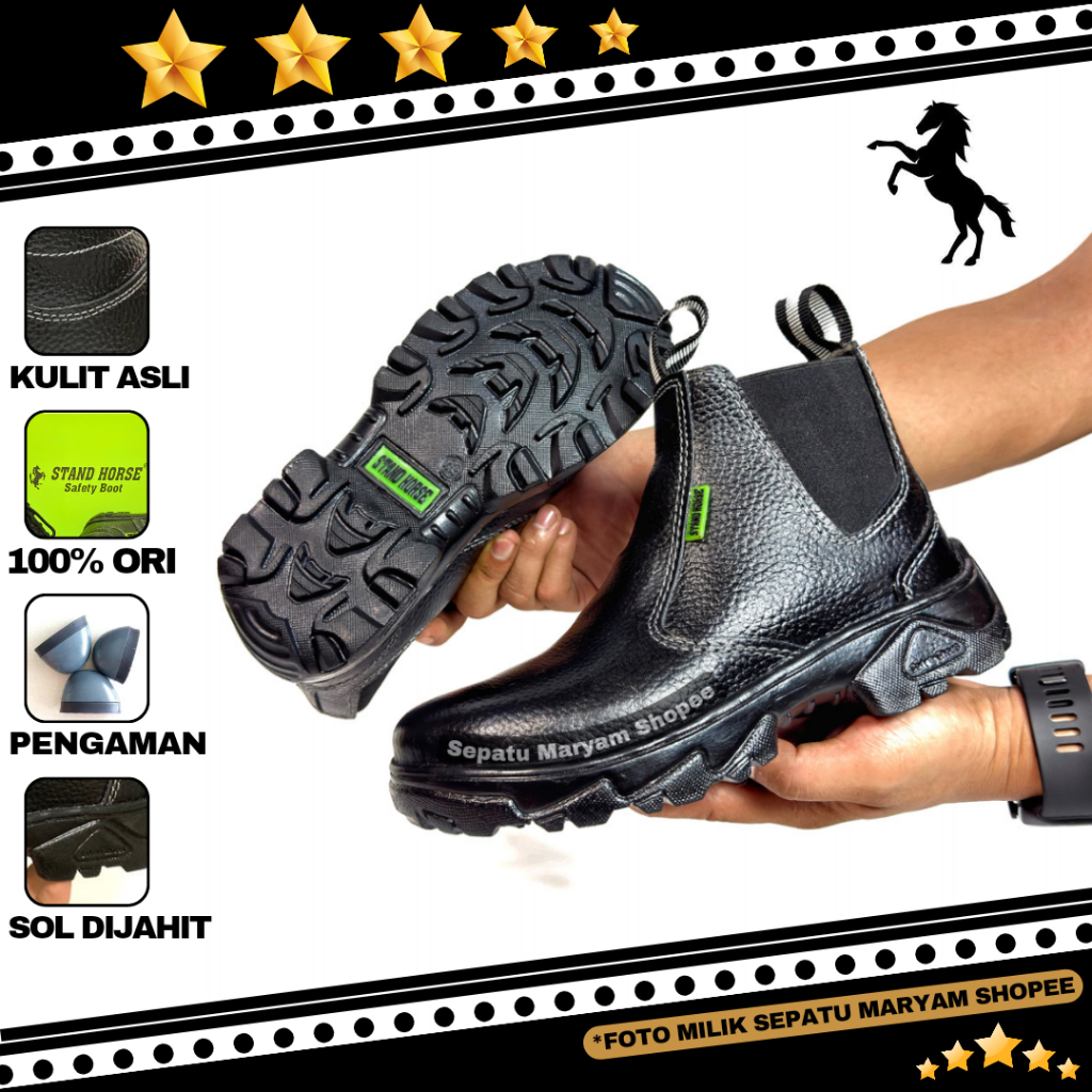Genuine Leather Men's Steel Toe Safety Shoes Septi Work Shoes Sefty Men ...