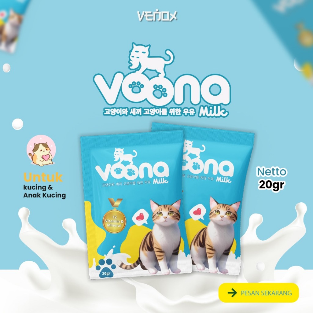 Voona Milk PREMIUM Cat Milk - Kitten Milk/Adult Cat Kitten Adult Cat ...