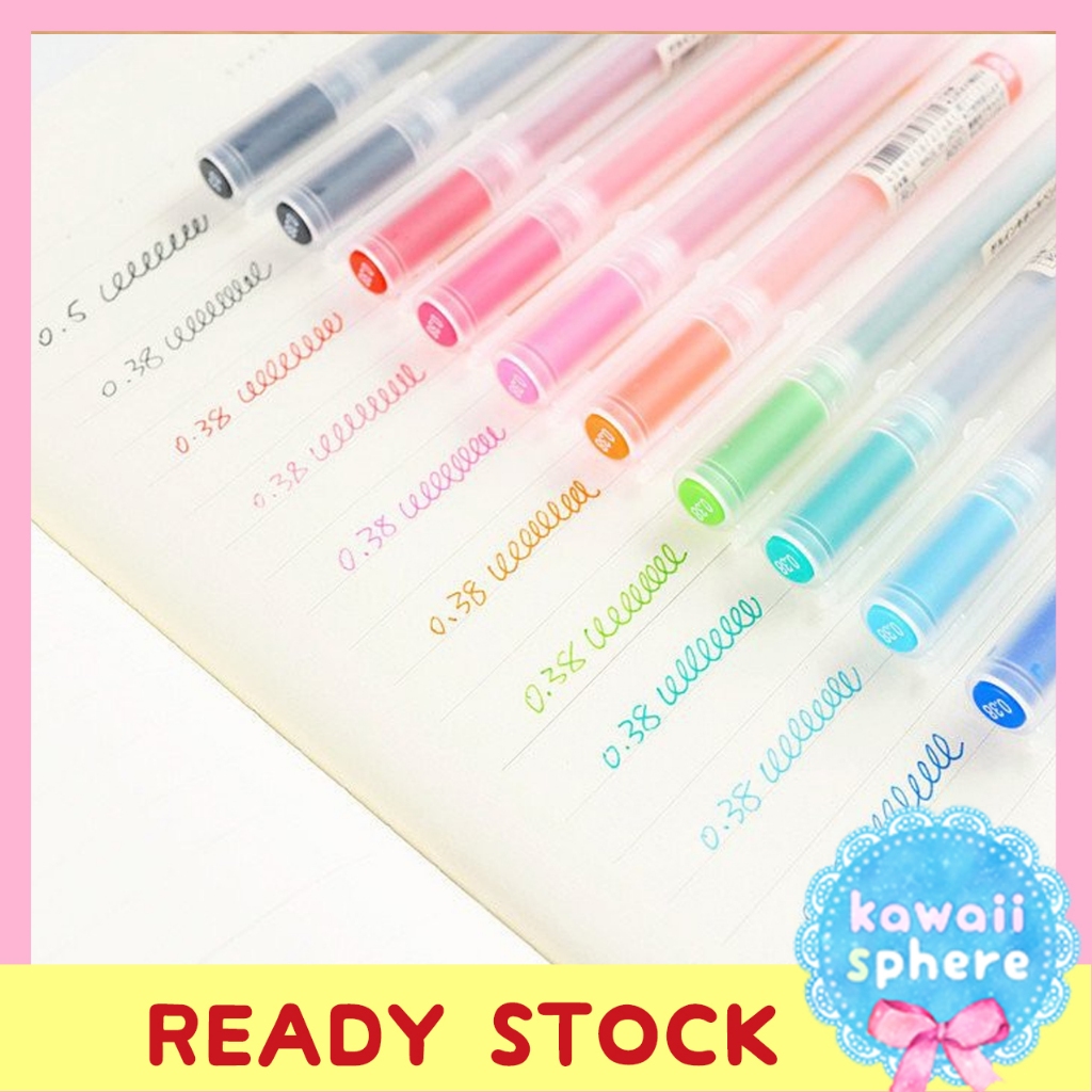 Muji Gel Pen Body/Refill 0.38 Muji Cap Type Pen Handcarry Japan