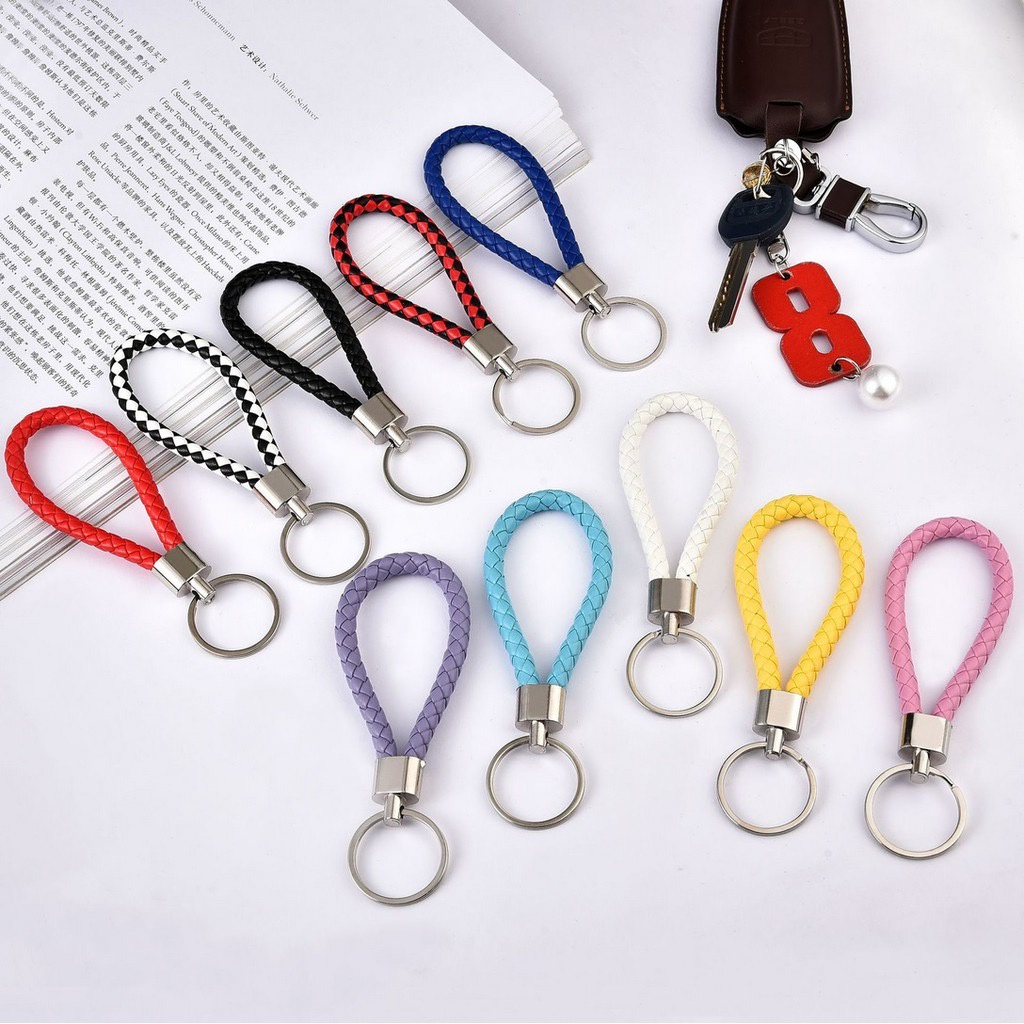 GANTUNGAN [Mdawholesale] Metal Rope Keychain Braid Rope Keychain