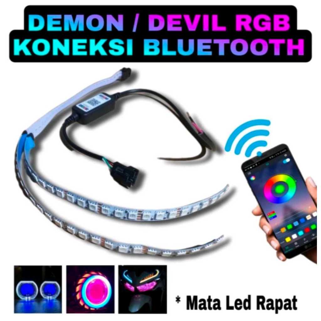 Led LAMP DEVIL / DEMON 360 RGB ANDROID BLUETOOTH CONECTION | Shopee ...
