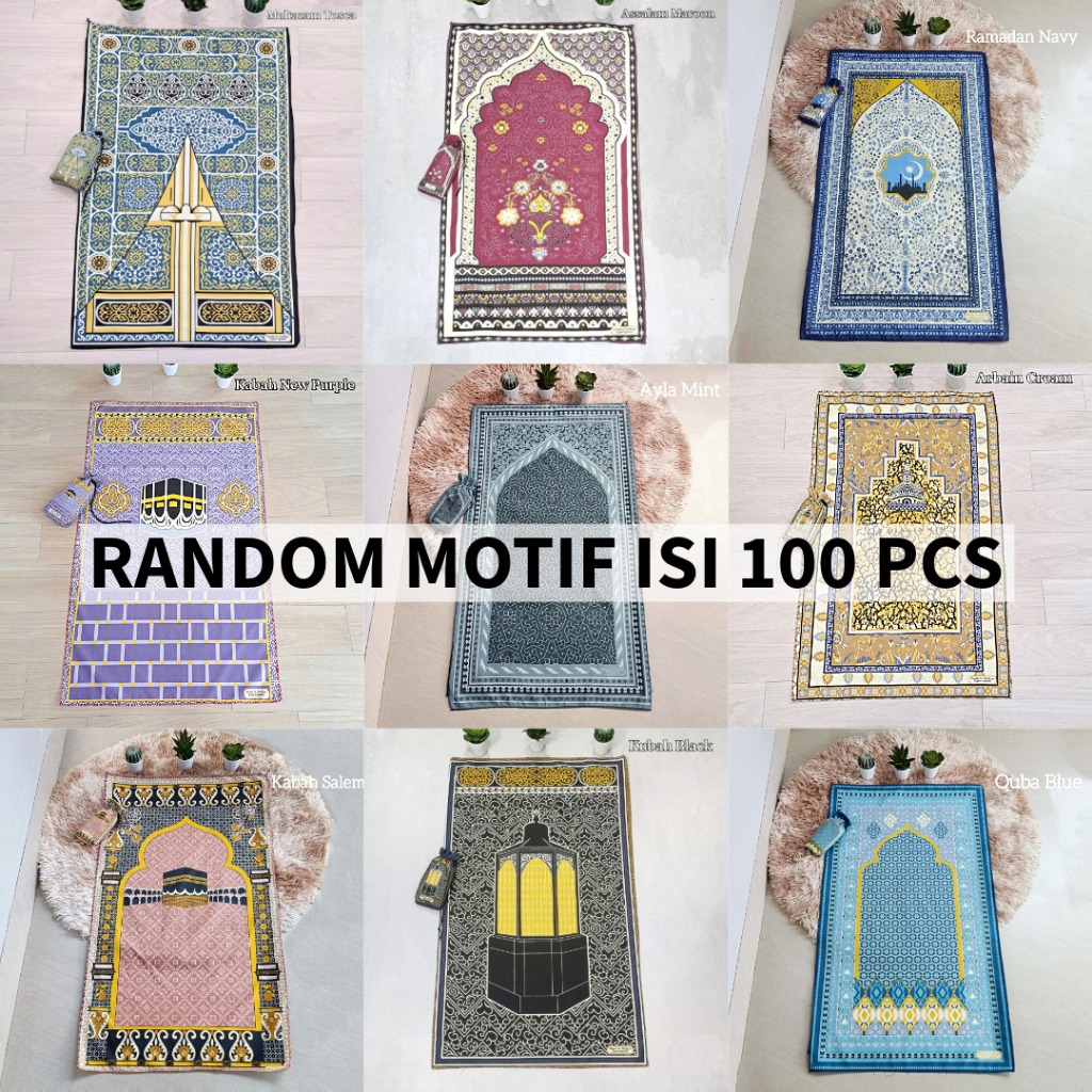 Travel Prayer Rugs/SOUVENIR Prayer Rugs JUMBO Size 105 x 60 (Content Of ...