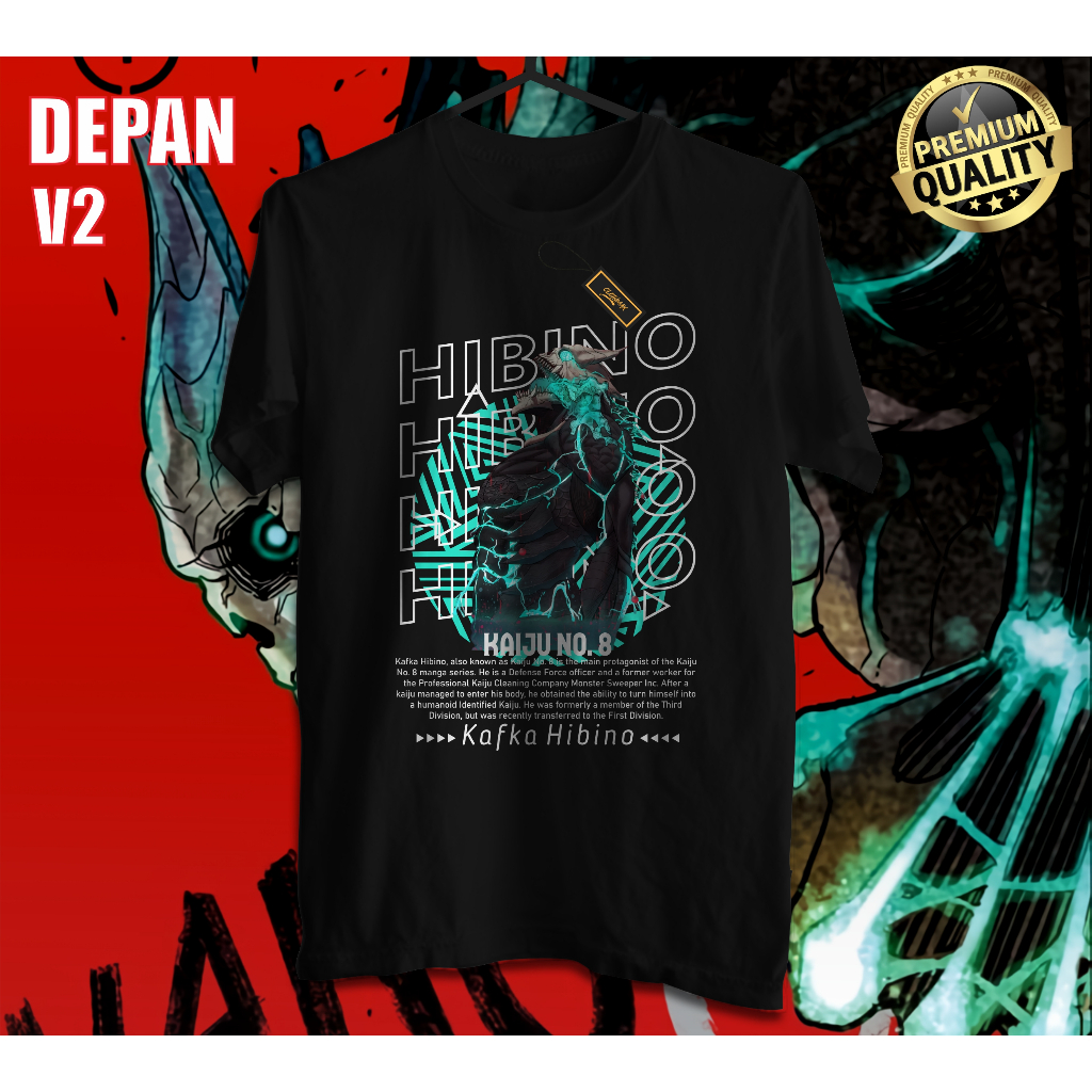 T-shirt Manga Kaiju N°8 - Personnages Soushirou Hoshina, Kafka Hibino, Mina Ashiro | Coton/polyester - 9