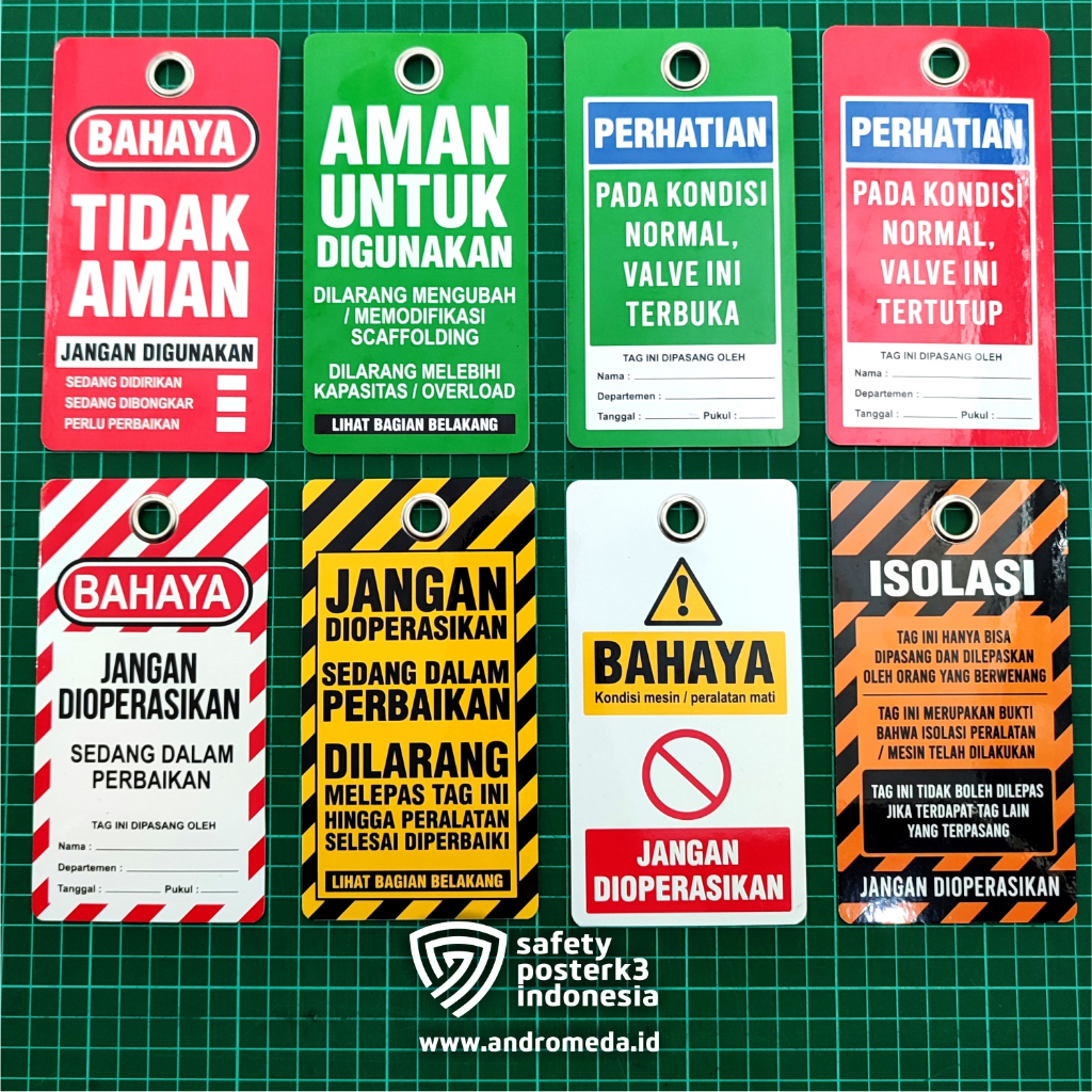 MESIN HIJAU MERAH LOTO Safety Tag: Danger, Safe, Not Safe, Red Valve ...