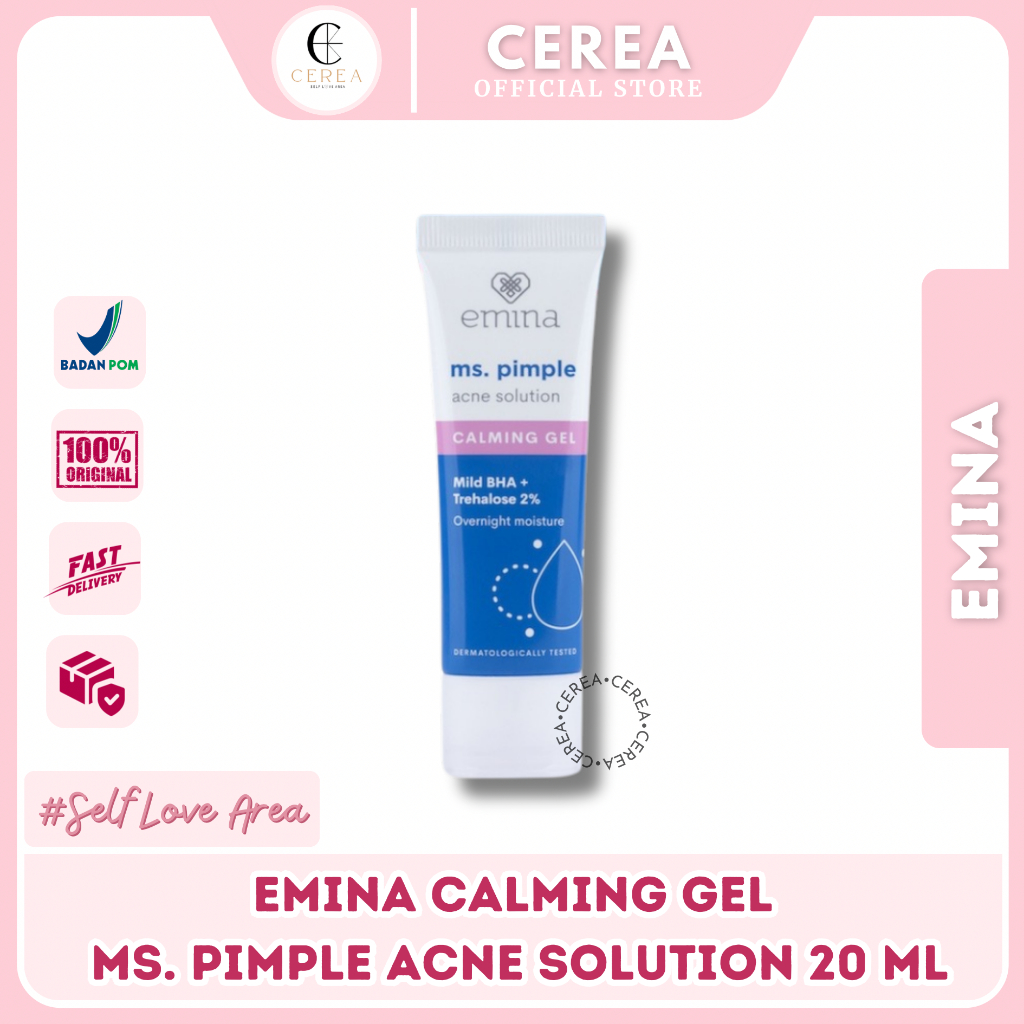 Emina Ms. Pimple Acne Solution Calming Gel 20ml - Night Moisturizer ...