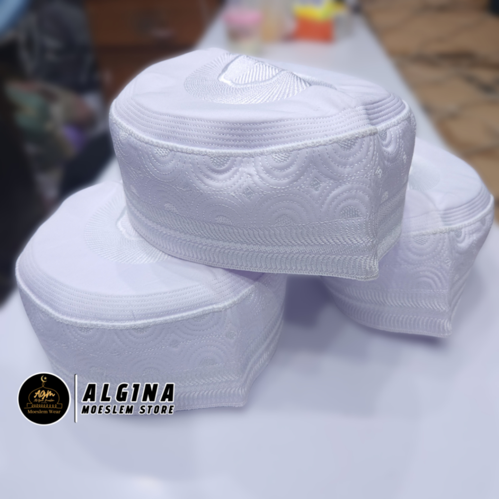PUTIH White Bugis Madina Cap | Bugis White Cap | White Bugis Madina ...
