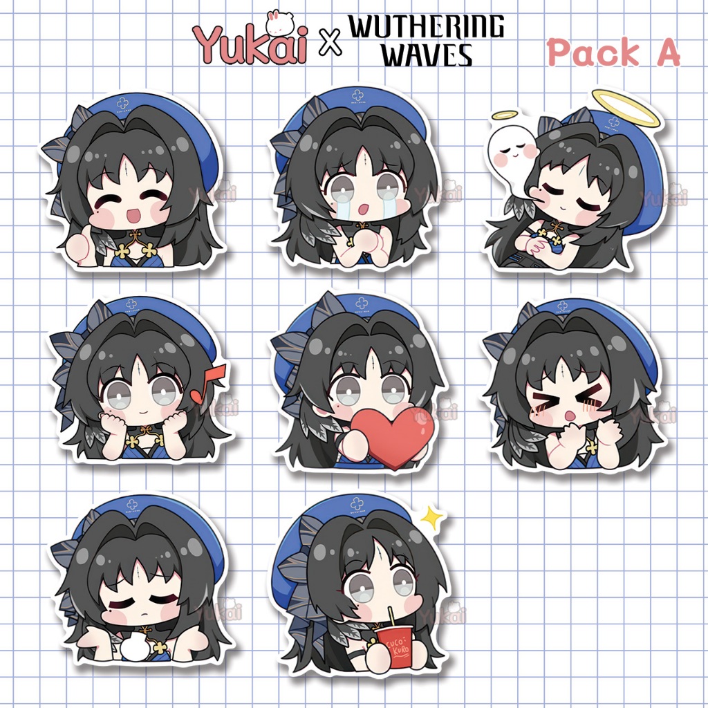 Yangyang Wuthering Waves Premium Sticker Pack, Waterproof Anime Sticker ...