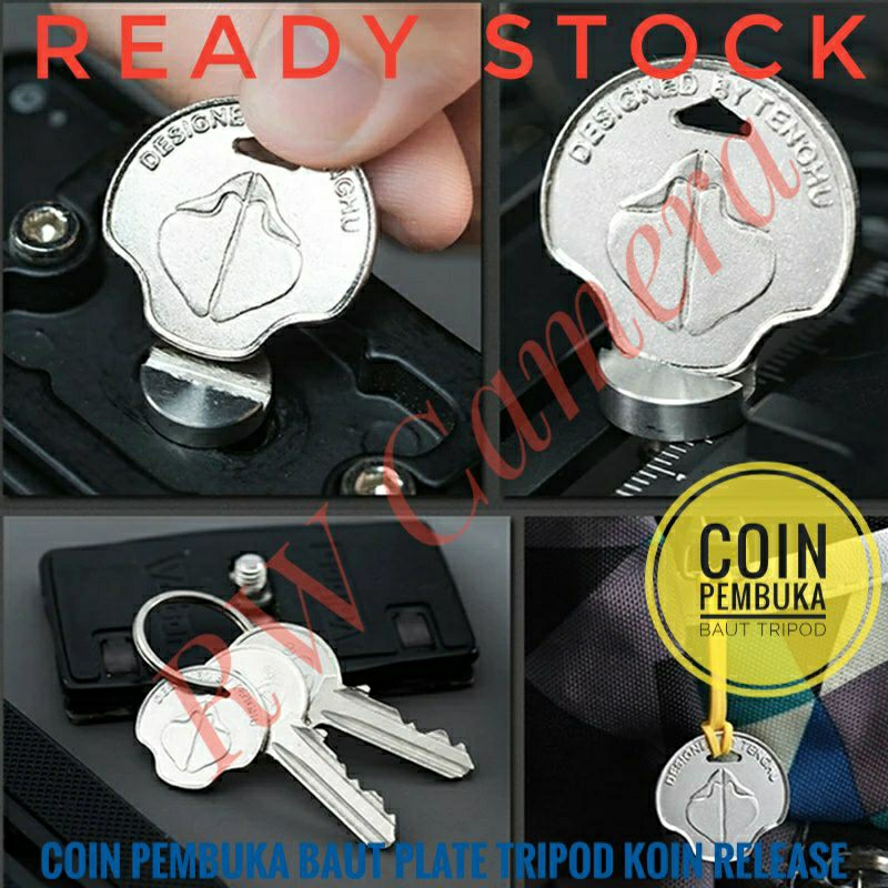 Coin Bolt Opener Plate Tripod Camera Coin Wrench Screw Lock Quick ...