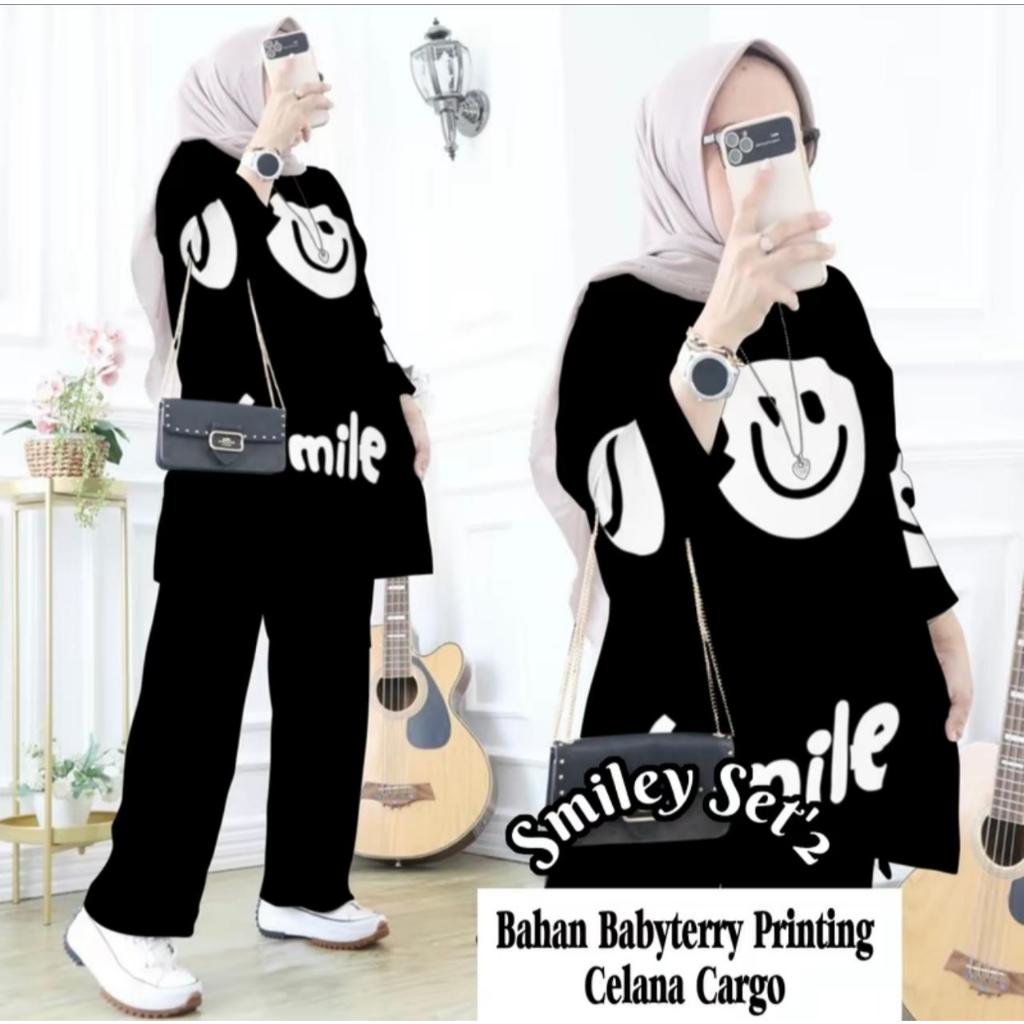 SMILE BABYTERRY PRINTING CARGO PANTS SET LD 110 // SMILE SET // SMILE ...
