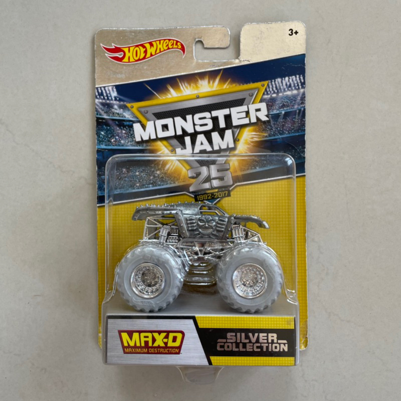 Hot Wheels Monster Jam Max-D Silver Collection 2016 MaxD Maximum ...
