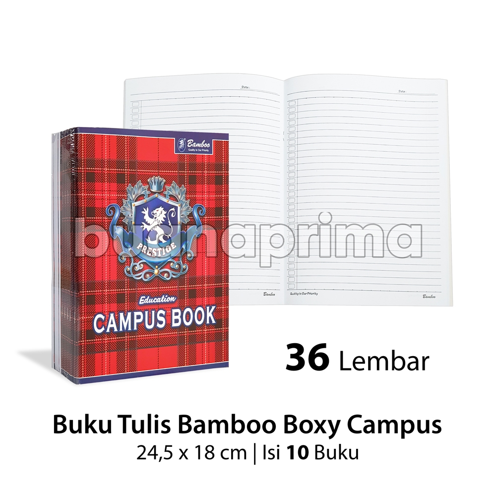 Boxy Campus Bamboo Writing Book 36 Sheets Contents 10pcs Boxy Campus ...
