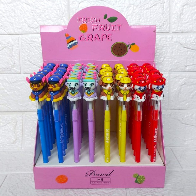 (Get 4 PCs) Bensia Paw Patrol Pencils / Stacking Pencils / Refillable ...