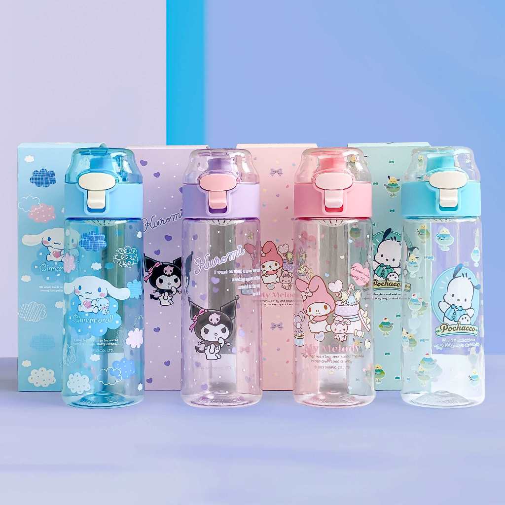 Nexxio Plastic Drinking Bottle Sanrio Cinnamoroll Melody Kuromi 550ML ...