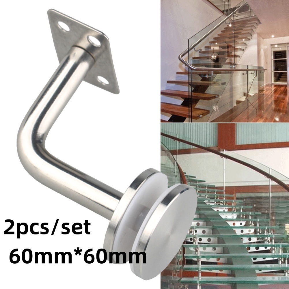 2pcs Hand Railing Connectors/Stainless Glass Straight Glass Stairs ...