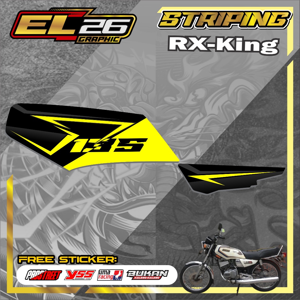 280 STRIPING STICKER YAMAHA RX KING - STICKER YAMAHA RX KING MOTIF ...