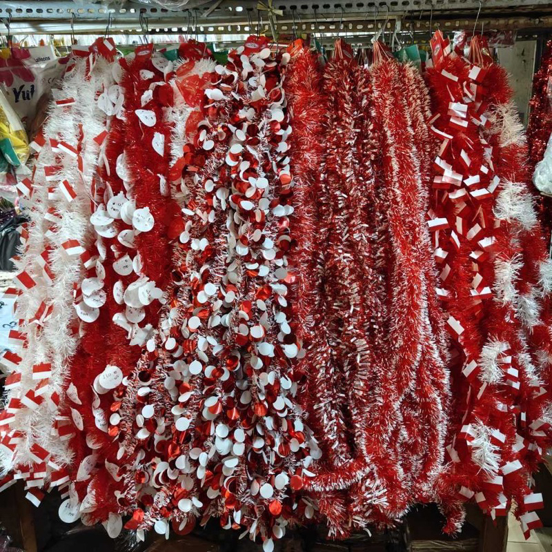 MERAH PUTIH Red and white tensile Slinger decoration for the ...