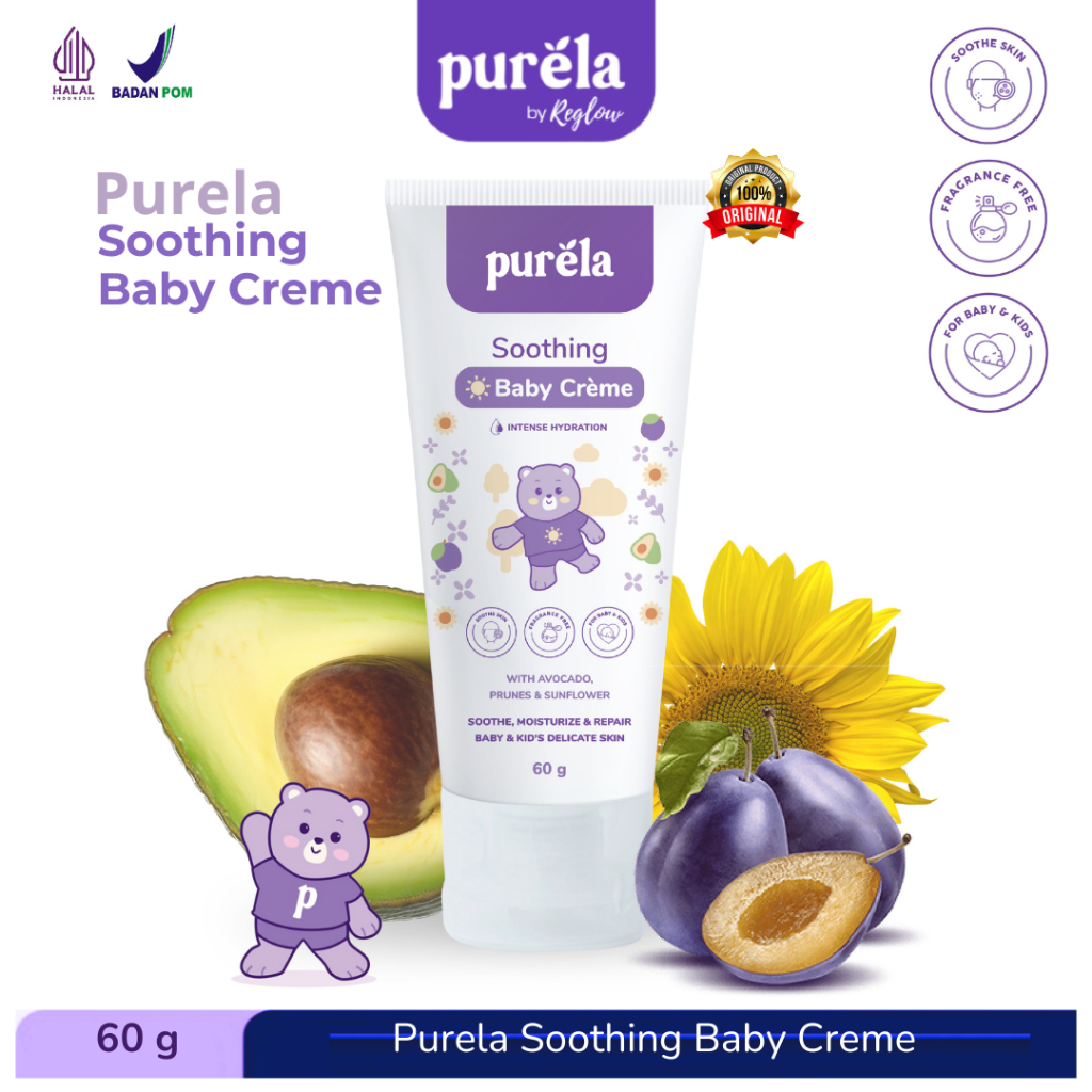Purela by Reglow Soothing Baby Creme Removes Rashes and Prickly Heat ...