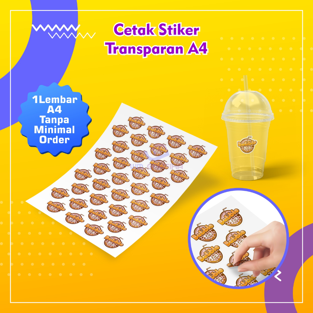 Print A4 Transparent Stickers Food Label Stickers Transparent Packaging ...