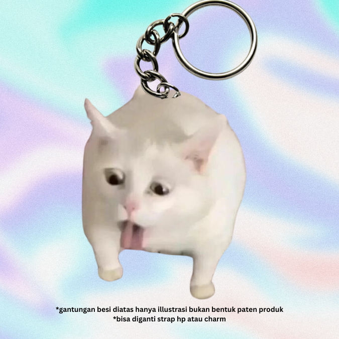 GANTUNGAN [TWO Sides] NO SOUND! Handle CHIPI CHAPA SMURF CAT