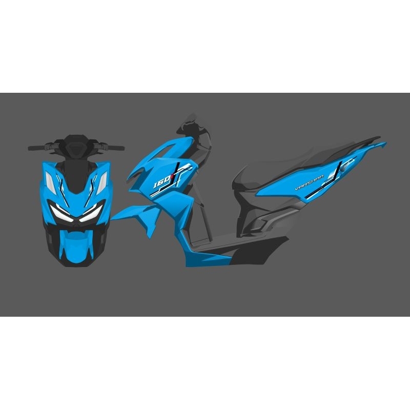 Vario 160 click list transparent striping sticker, simple transparent ...