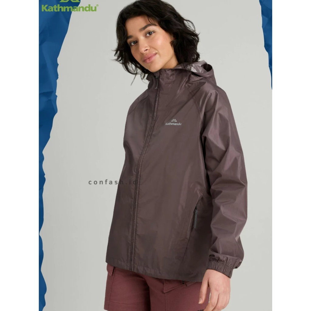 Kathm ndu Pocket it Two Layer Rain Jacket Light Quartz Original Kathmandu Puffer windproof Jacket Waterproof hiking riding Outdoor Jacket Shopee Malaysia