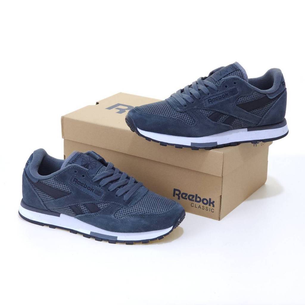 Original Reebok Classics Leather Utility Dark Gray Sneakers | Shopee ...