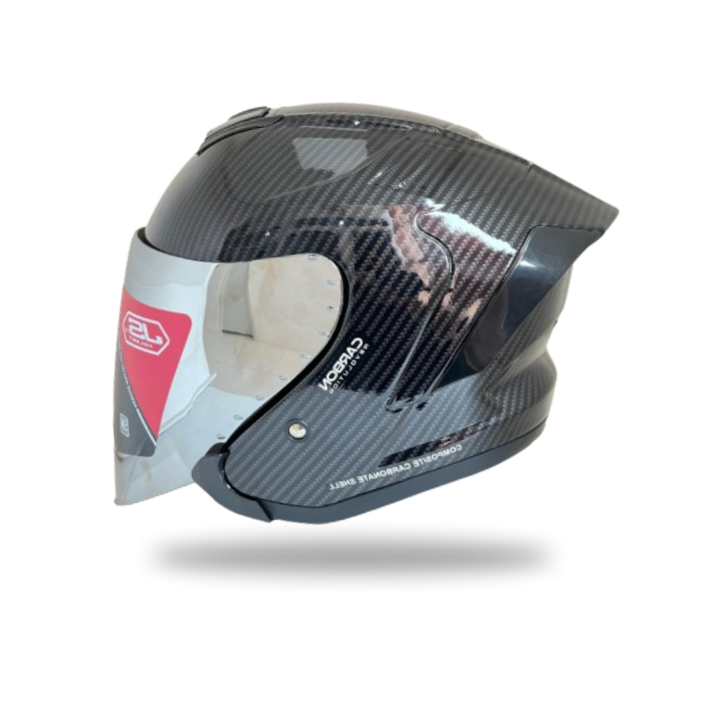 Js ARMOR Half Face Helmet Original CARBONE SNI Motif | Shopee Malaysia