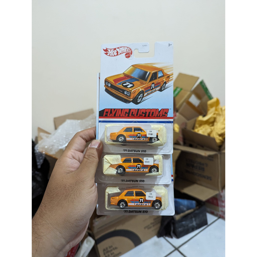 Hot Wheels Personalizzato Datsun 510 Vagone – Blu Spectraflame Con Righe Arancioni