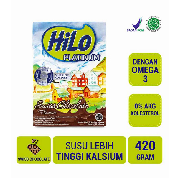 Hilo Milk Powder Hi-Calcium Platinum Swiss Chocolate 420g | Shopee Malaysia