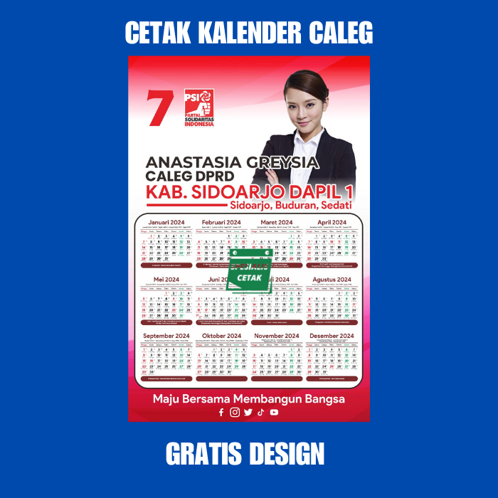 Print CALEG Calendar 2024 Free DESIGN Affordable Prices Shopee Malaysia