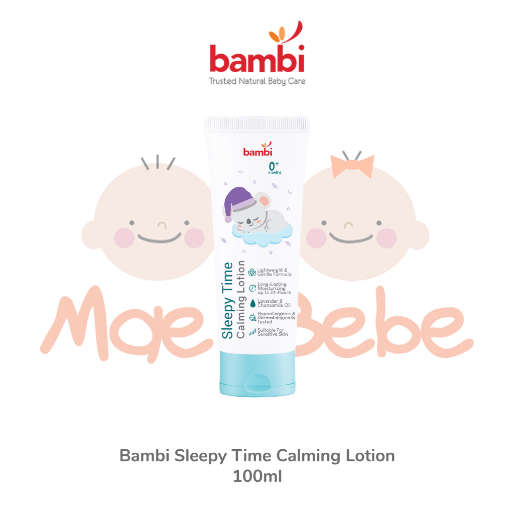 Bambi Sleepy Time Calming Lotion Baby Skin Moisturizer 100ml | Shopee ...