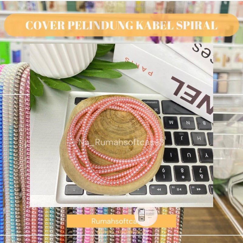 SPIRAL CABLE PROTECTOR ORANGE DATA CABLE PROTECTOR | Shopee Malaysia