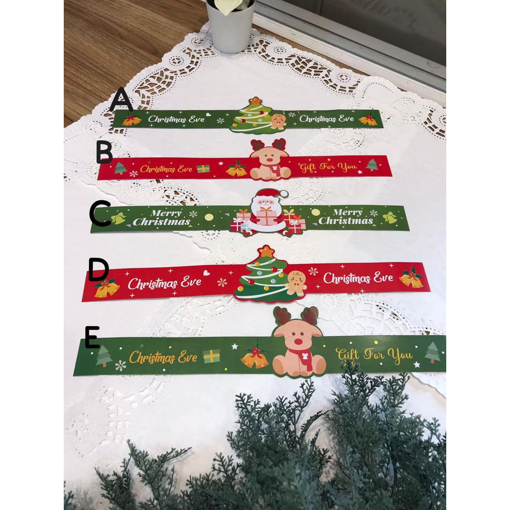 Carol Paper belt sleeve box jar christmas christmas Paper Ribbon