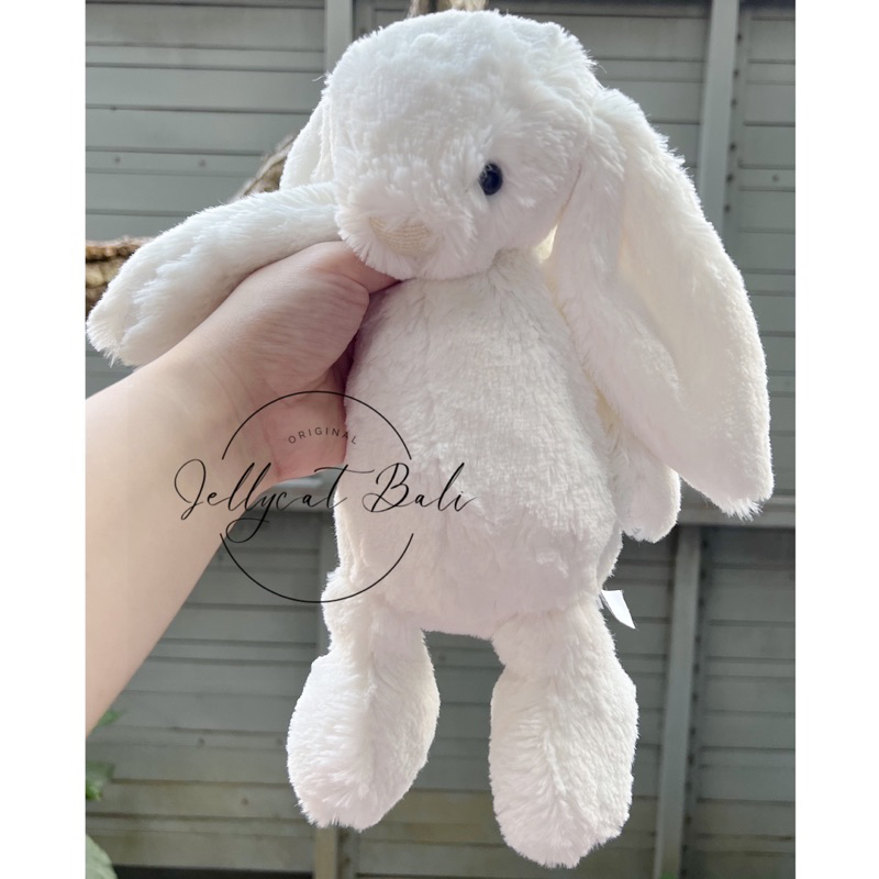 Jellycat Bashful Luxe Bunny Luna Medium New Original Gold Label Cream ...