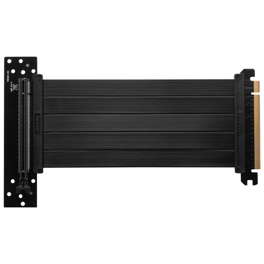 Msi VERTICAL GRAPHIC CARD VGA GPU RISER CABLE PCIE 4.0 180MM BLACK ...
