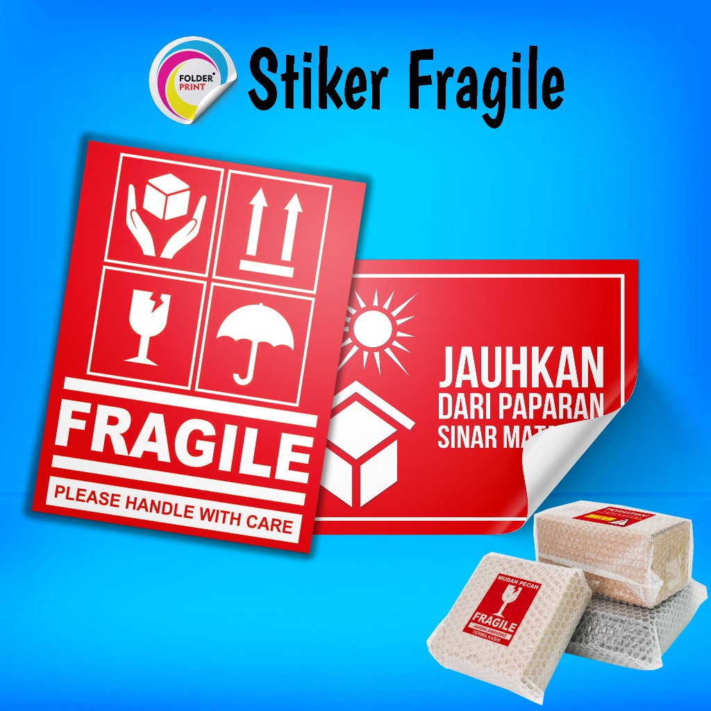 Custom Fragile Fragile Stickers | Shopee Malaysia