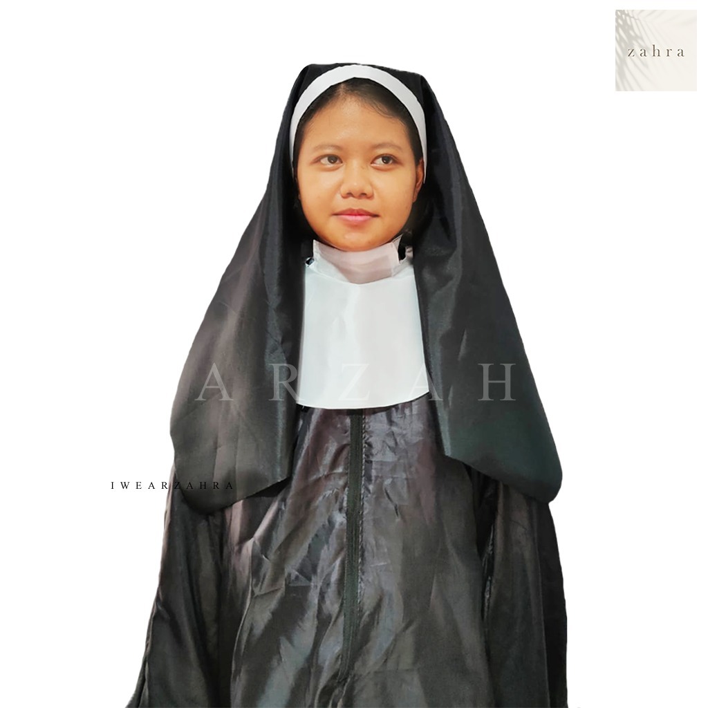 Veil Sister Valak COSTUME SET Conjuring The Nun Head Cover Pastor Hat