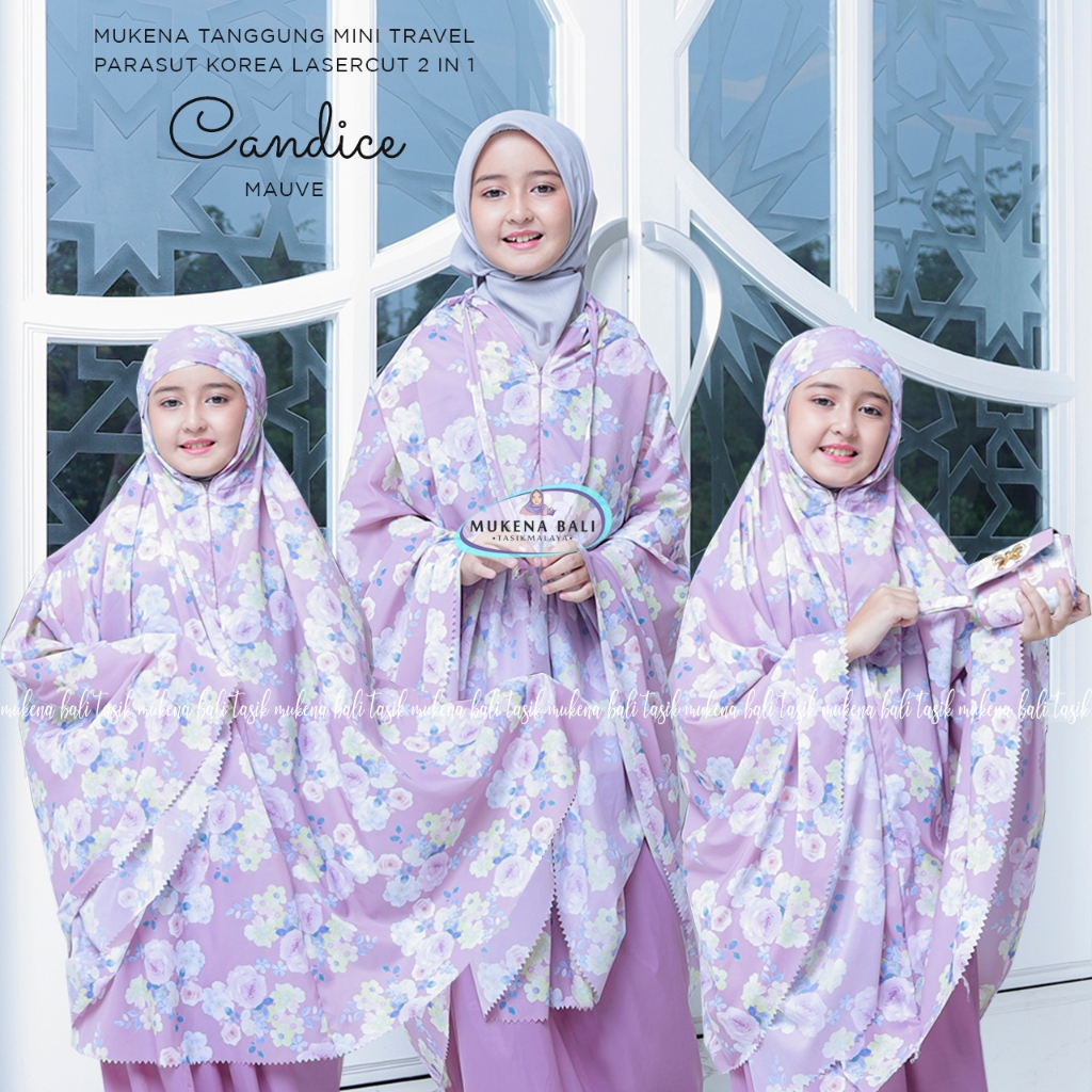 Mukena BALI LAKE - MUKENA TANGGUNG MINI TRAVEL KOREAN PARACUT LASERCUT ...