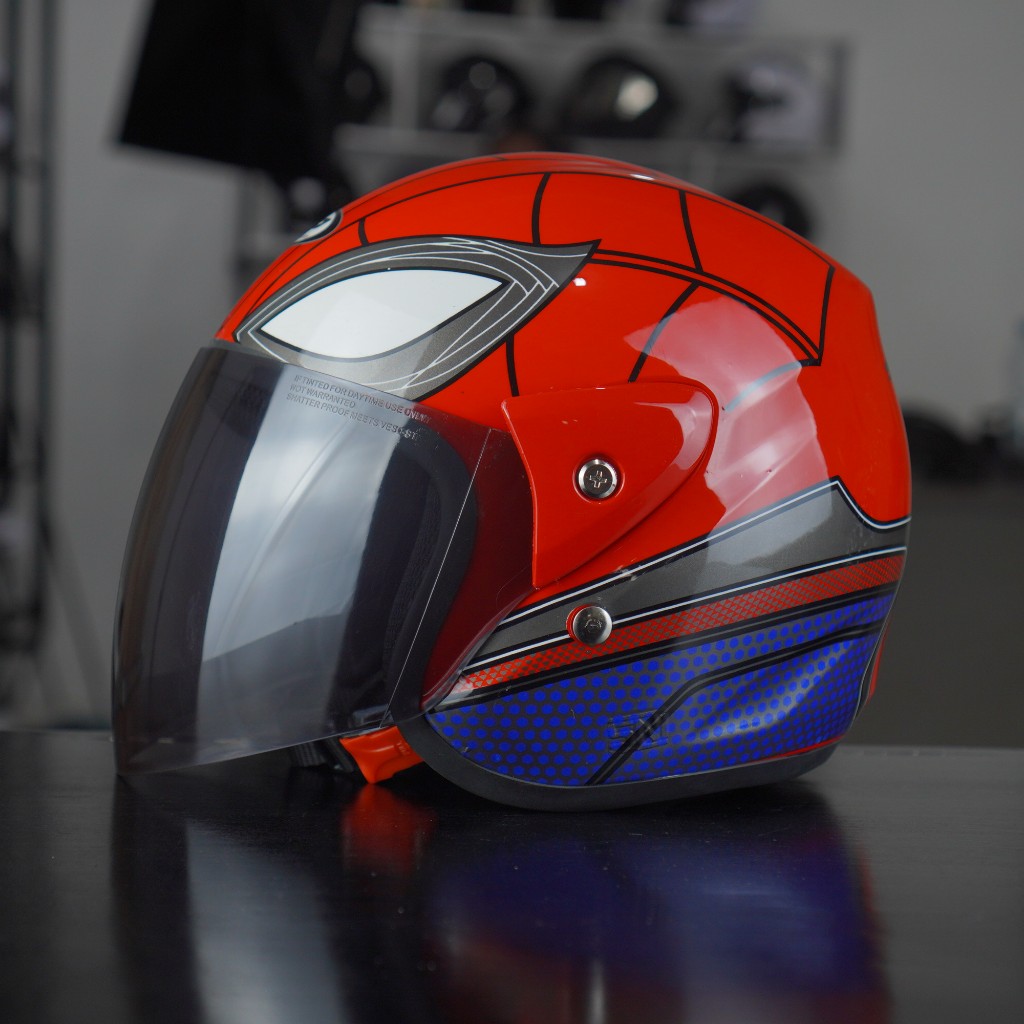 Good Children's Helmet Cartoon Character SPIDERMAN KOP Cute SNI ...