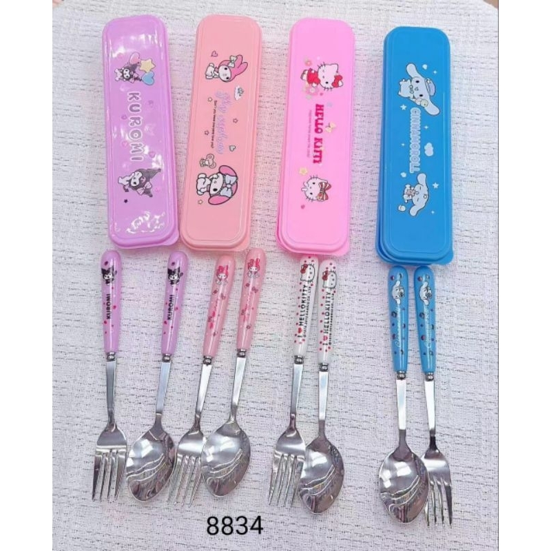 Cutlery Cutlery Set Sanrio Hello Kitty Kuromi Melody Cinnamoroll 