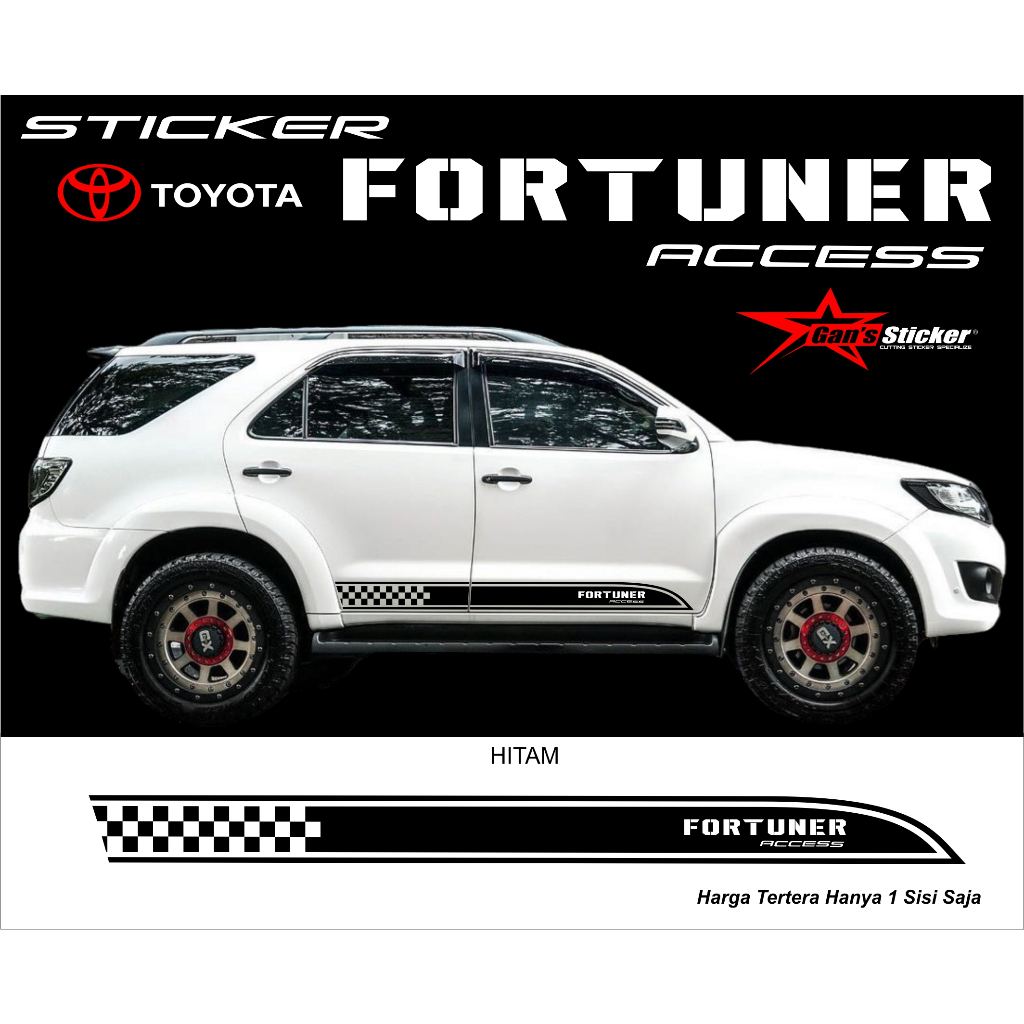 Sticker toyota fortuner Accessories toyota fortuner Shopee Malaysia