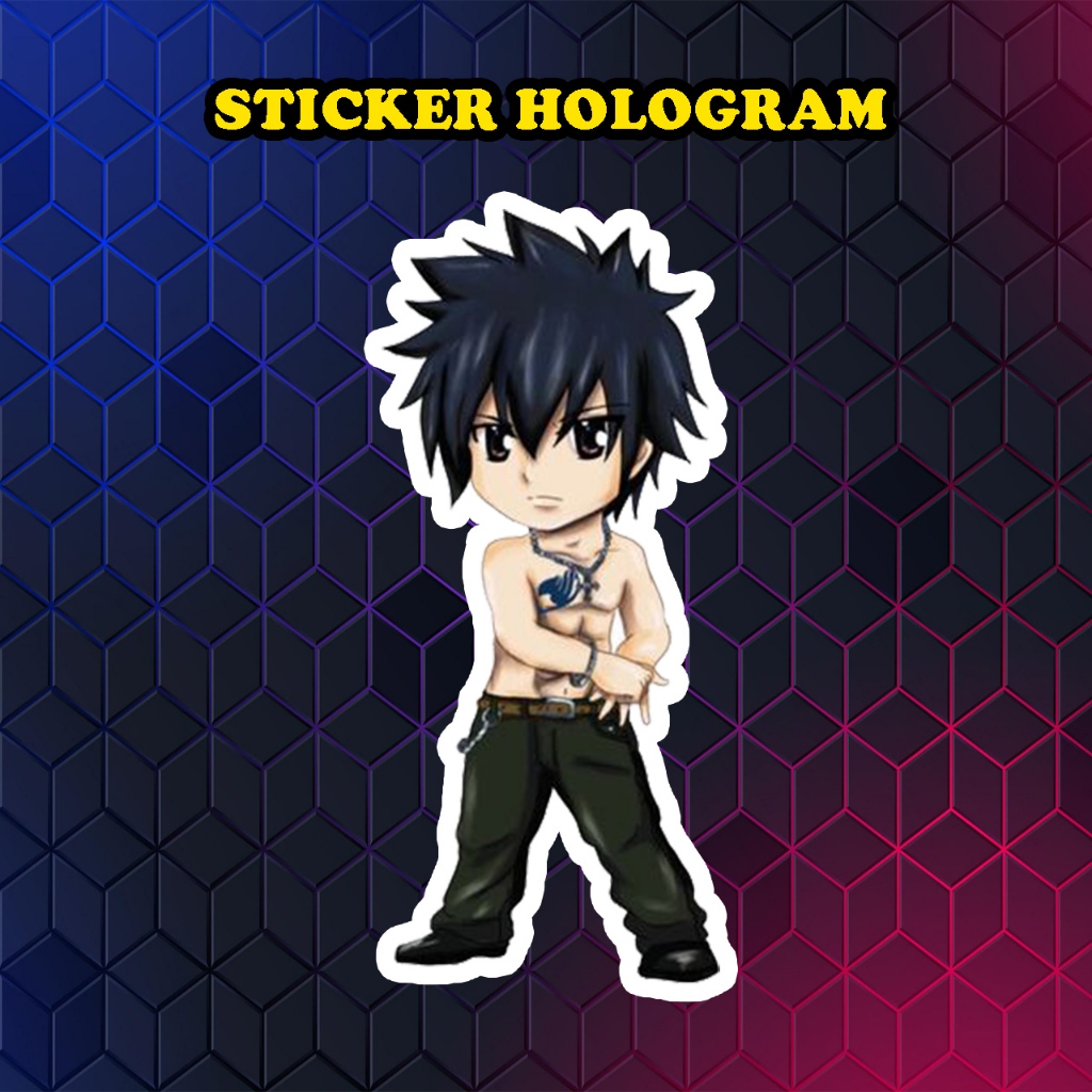 HP Hologram Gray Fullbuster1 Fairytail sticker cellphone & laptop case ...