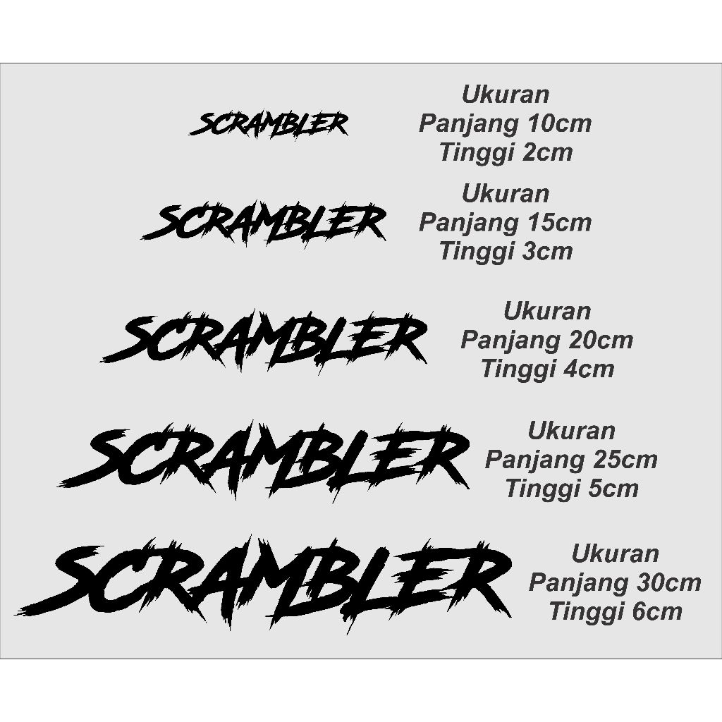 XSR SCRAMBLER Sticker | SCRAMBLER XSR 155 Motorcycle Cutting Sticker ...