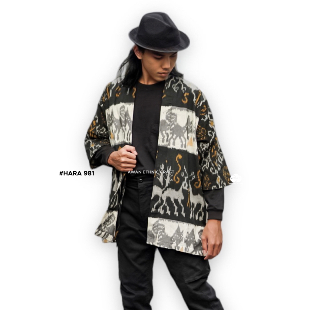 Hara Outer Kimono Ethnic Weaving Sumba Awan Ethnic Craft Shopee Malaysia