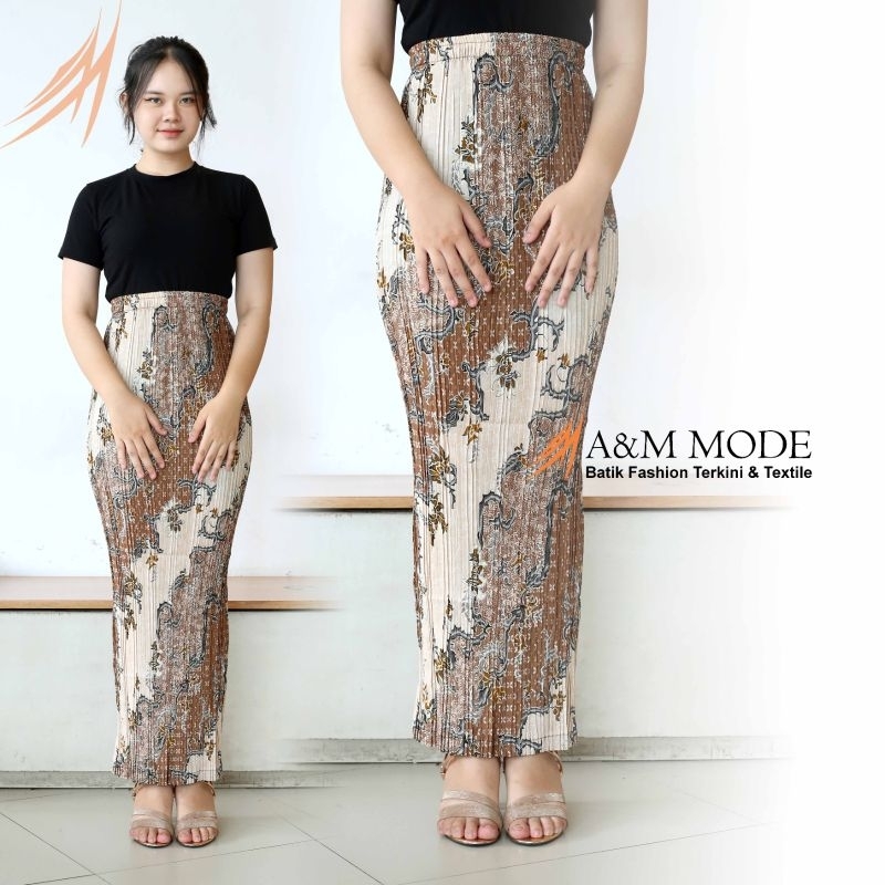 A&m MODE/REAL PIC Pleated Skirt/Women's BATIK/ KEBAYA Bottoms/BATIK ...