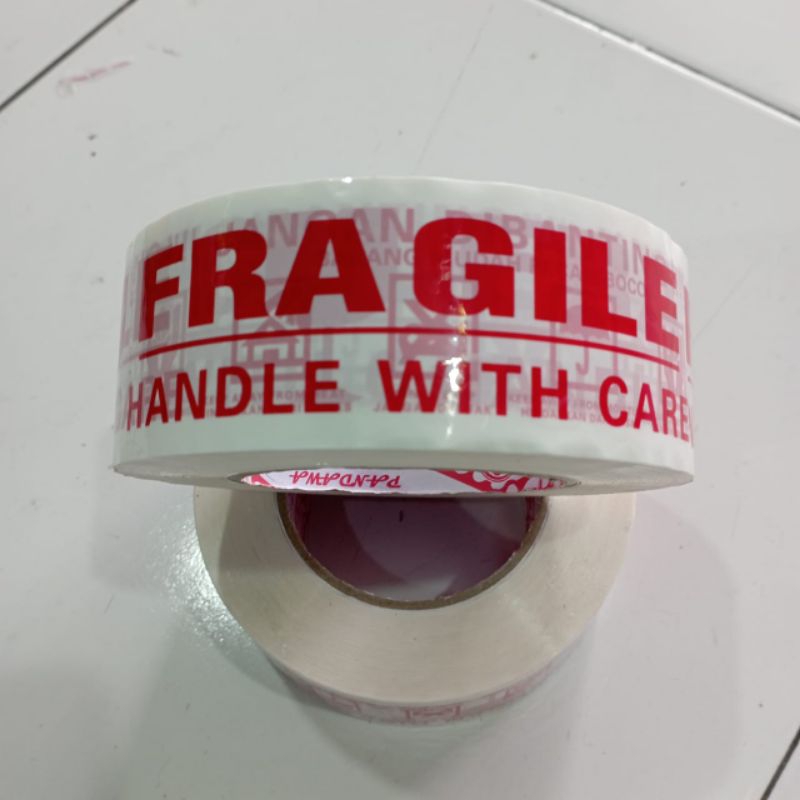 Jumbo Fragile Duct Tape 2inch (48mm) 300 Yards Long Do Not Slam pandawa