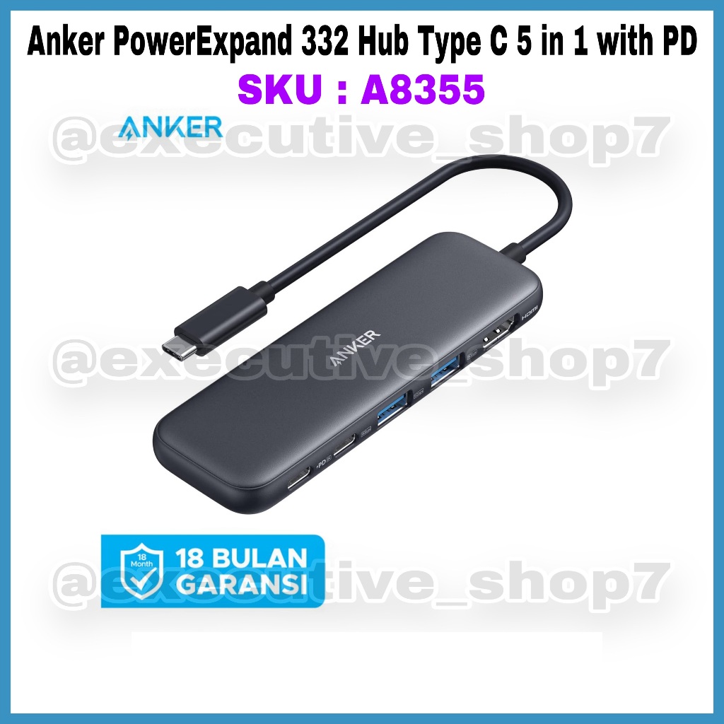Anker PowerExpand 332 Hub Type C 5 in 1 with PD SKU A8355 18